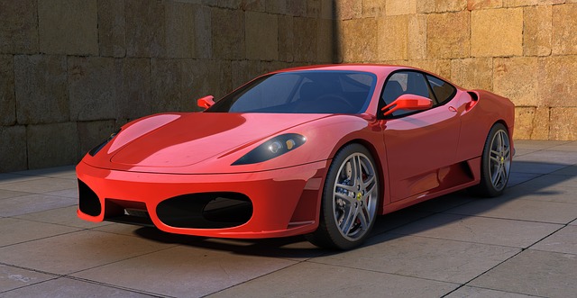 Kresba luxusního vozu Ferrari